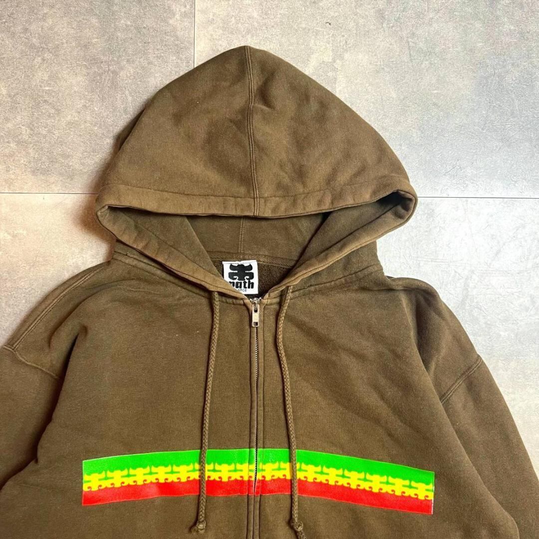 90's～00's I-Path Full Zip Hoodie In Brown＆Rasta L / 90s-00s USA