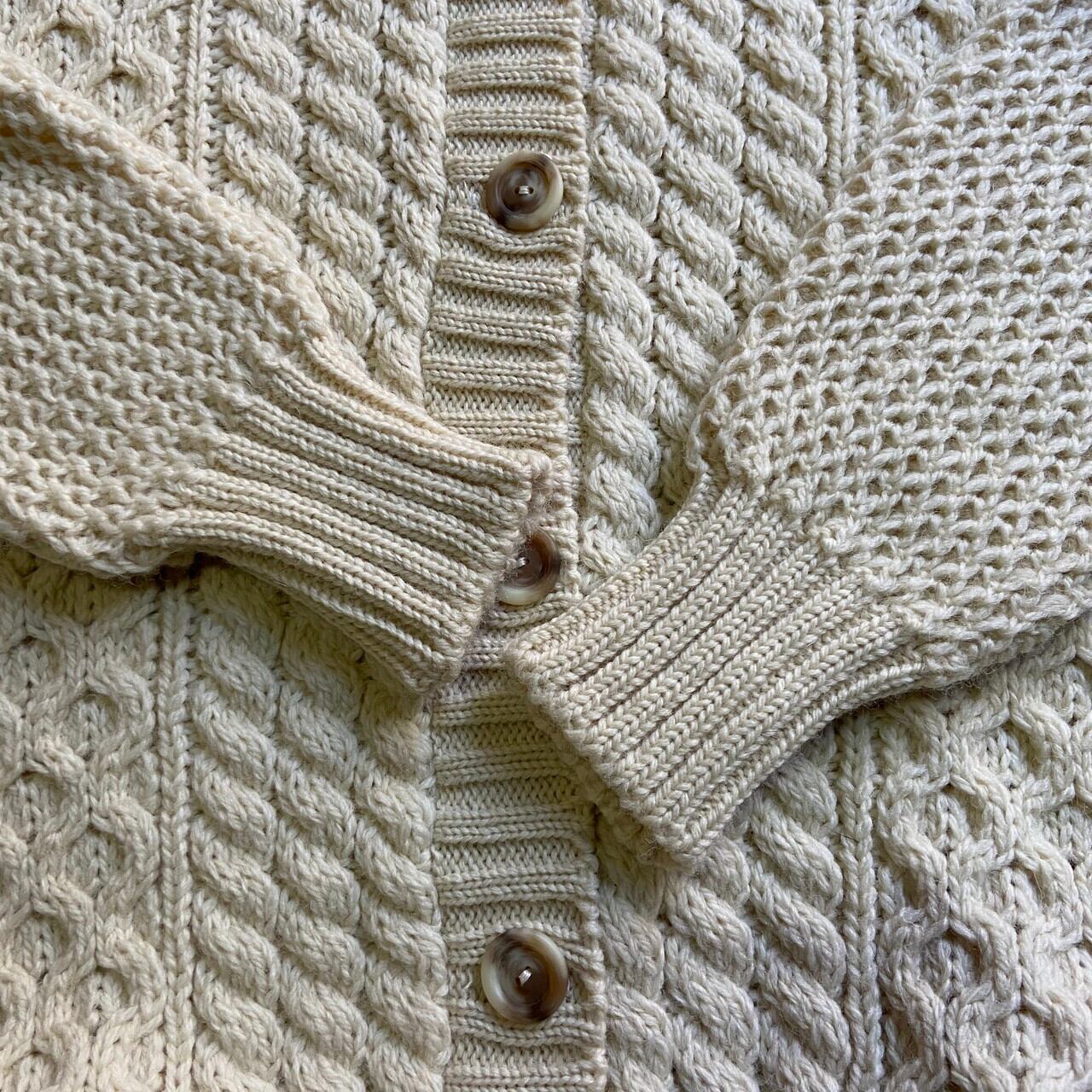 イギリス製 Moffat Woollensフィッシャーマン アランニット イギリス製 Moffat Woollensフィッシャーマン アランニット