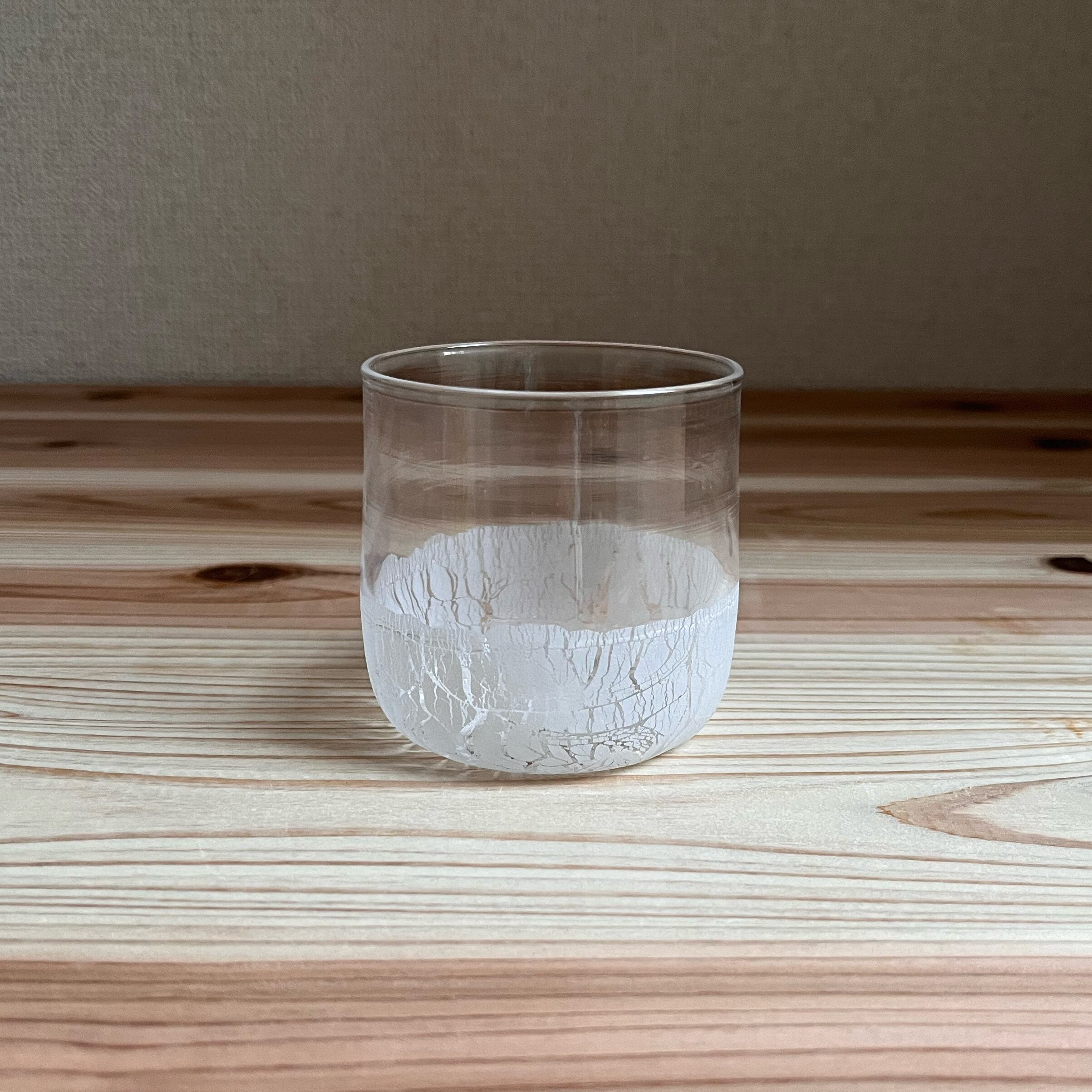 glass studio 三日月 Toudoグラス(クリア/白土) ⑤