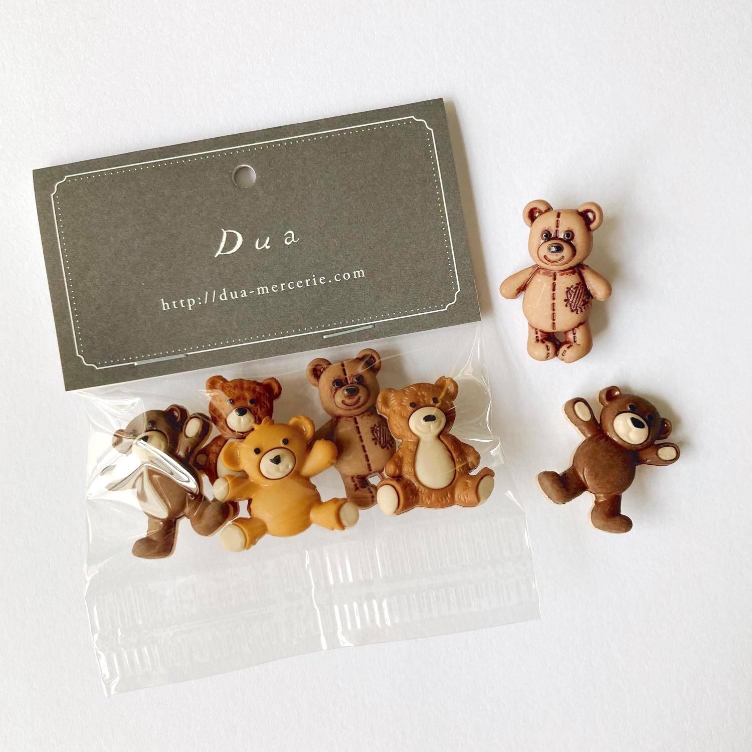 再入荷〉JJボタン テディベアボタンパック(5p) | Dua-アクセサリー