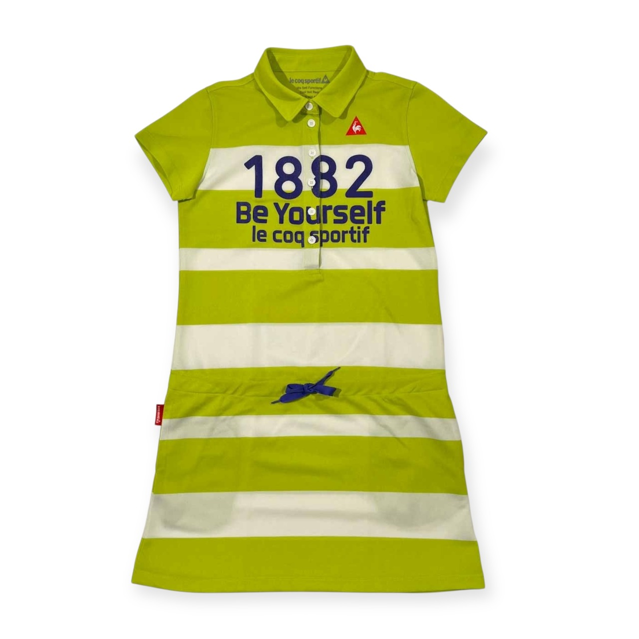 le coq sportif ルコック 半袖 ワンピース ロング ポロシャツ サイズ M /イエローグリーン/レディース/ゴルフ/スポーツ