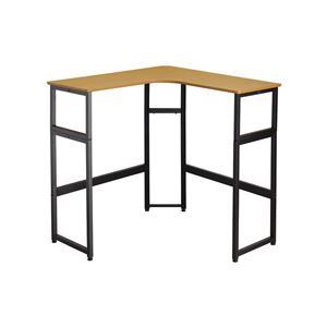 L型デスク/パソコンデスク 【ナチュラル】 幅100cm スチール製 高さ