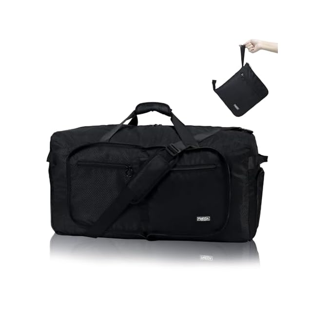 Fmeida ボストンバッグ 大容量 65L【折りたたみ式＆独立シューズ収納