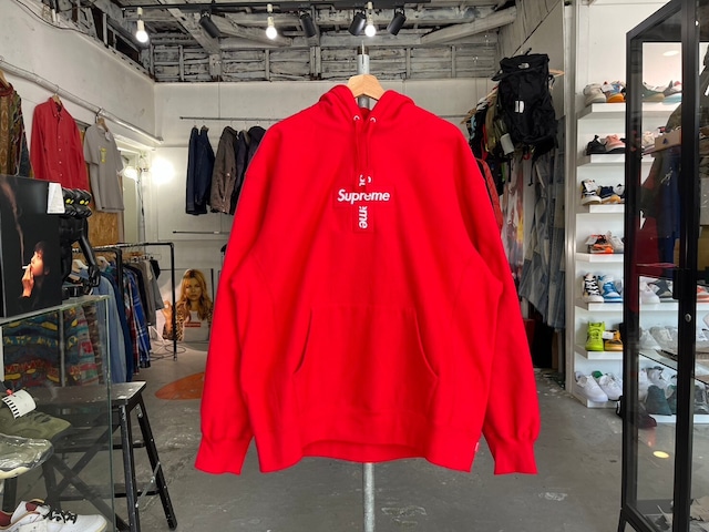 Supreme CROSS BOX LOGO HOODED SWEATSHIRT RED XL 88422