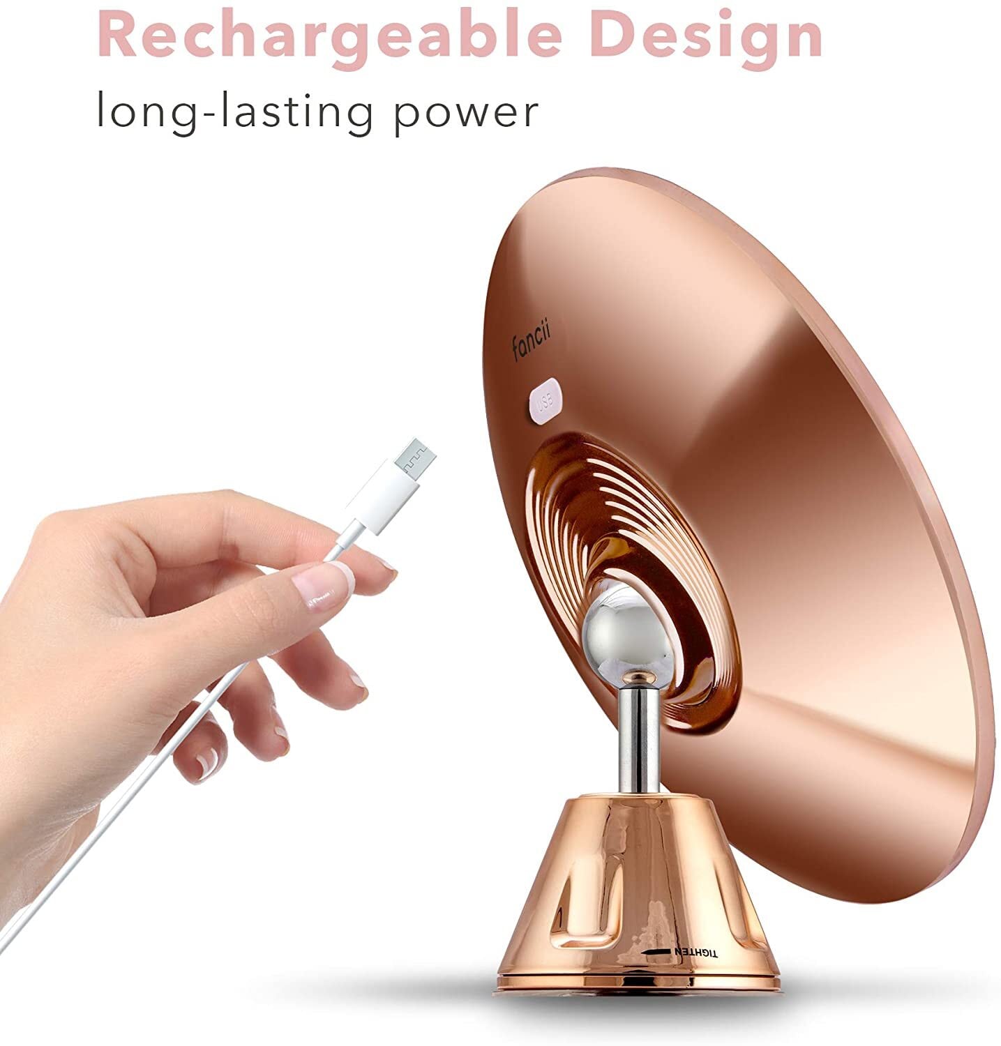 【在庫セール】Fancii LEDトラベルメイクアップミラー、10倍/1倍の拡大 Amazon.co.jp: Fancii 10倍拡大鏡 LED化粧鏡 3色調光 吸盤ロック付き