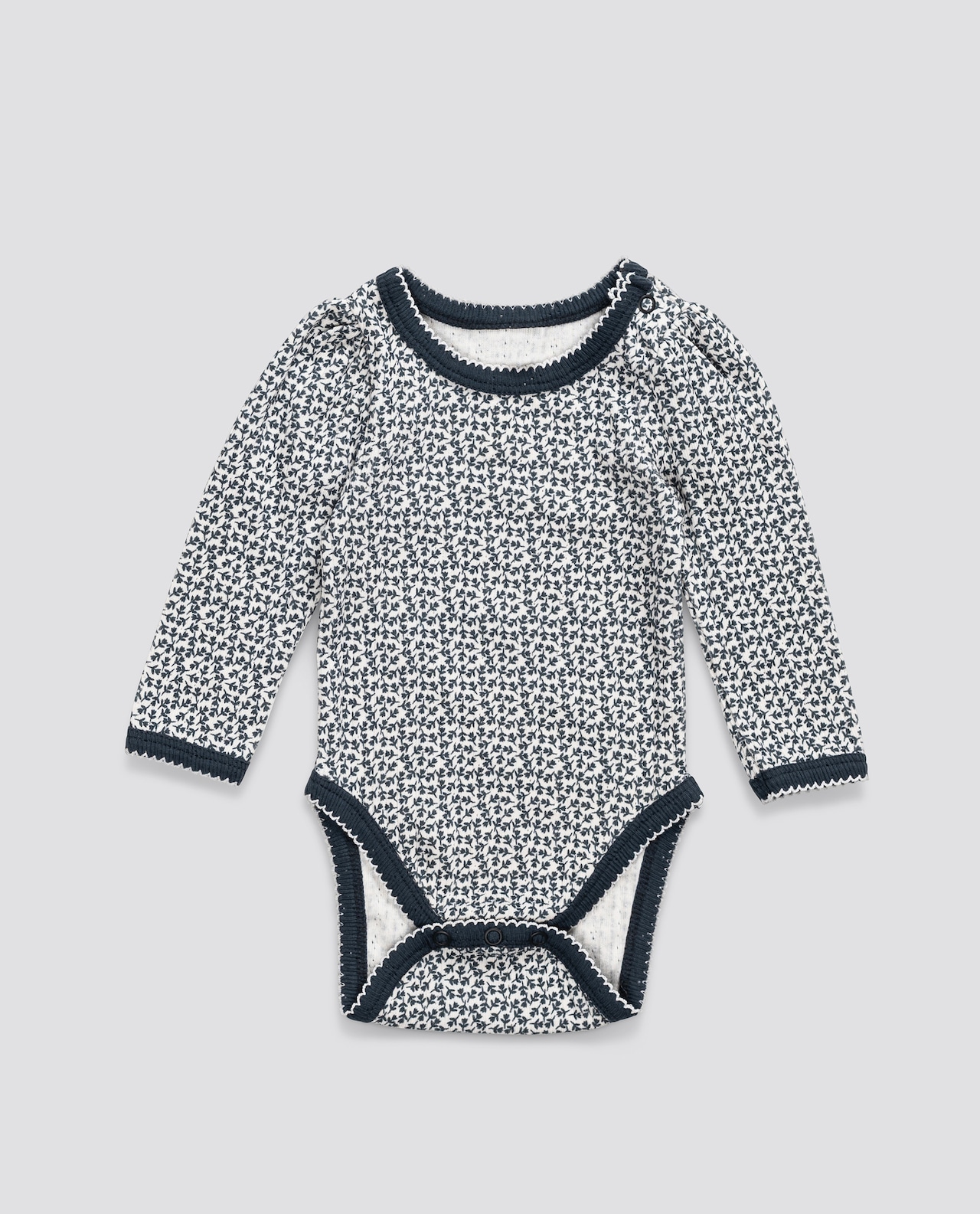 《即納》Little Cotton Clothes / Pointelle Baby Bodysuit Tulip Floral