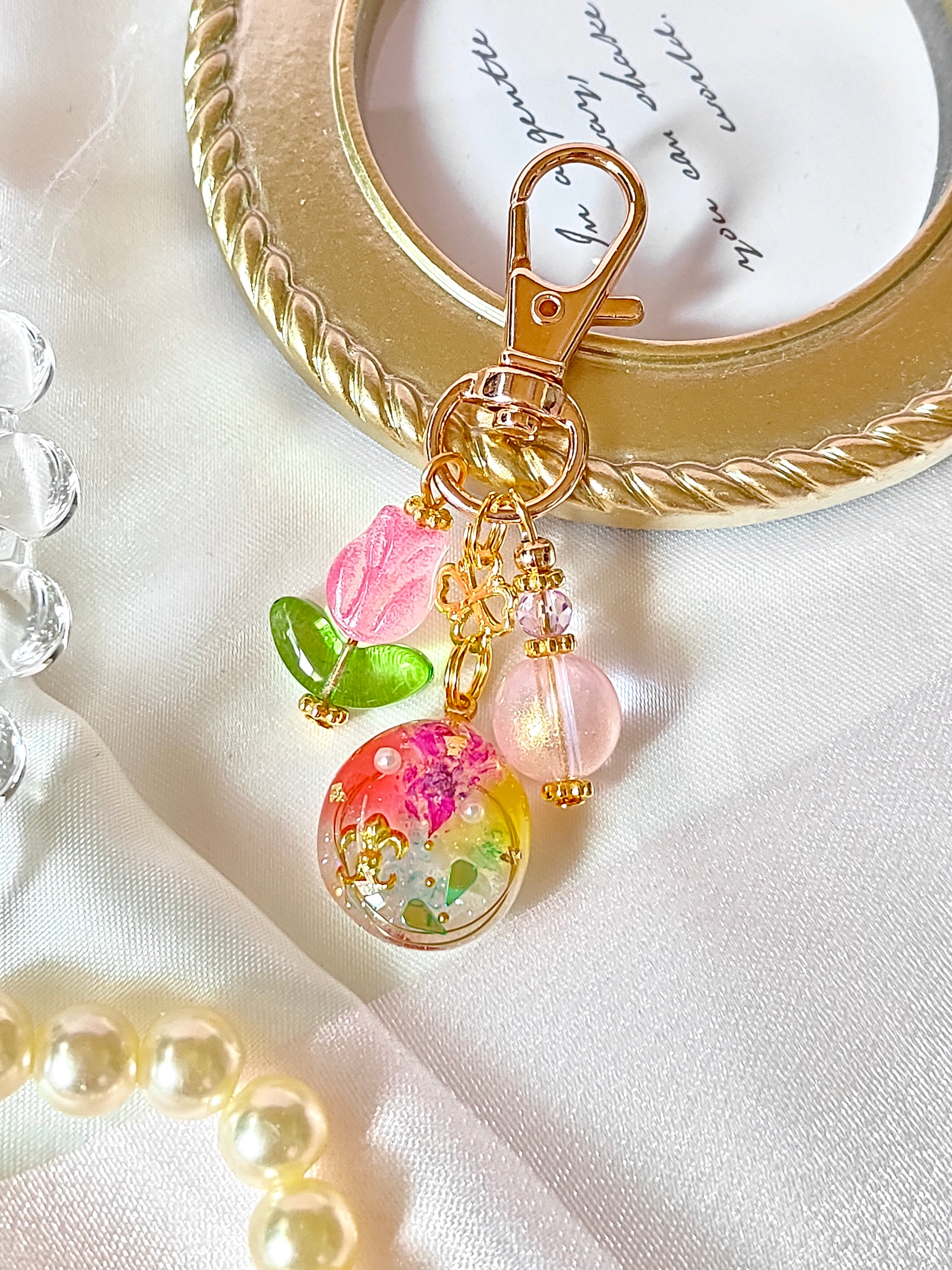 ゆめいろ水面にゃんこヘアゴム レジン | Ruu＊Ruu