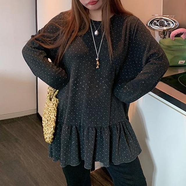Dot flare tunic　B3922