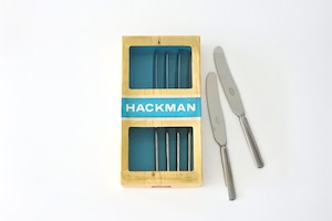 vintage HACKMAN SORSAKOSKI model 6000 table knife 6p gift set   /  ヴィンテージ ハックマン model 6000 テーブルナイフ 箱入り 6本セット