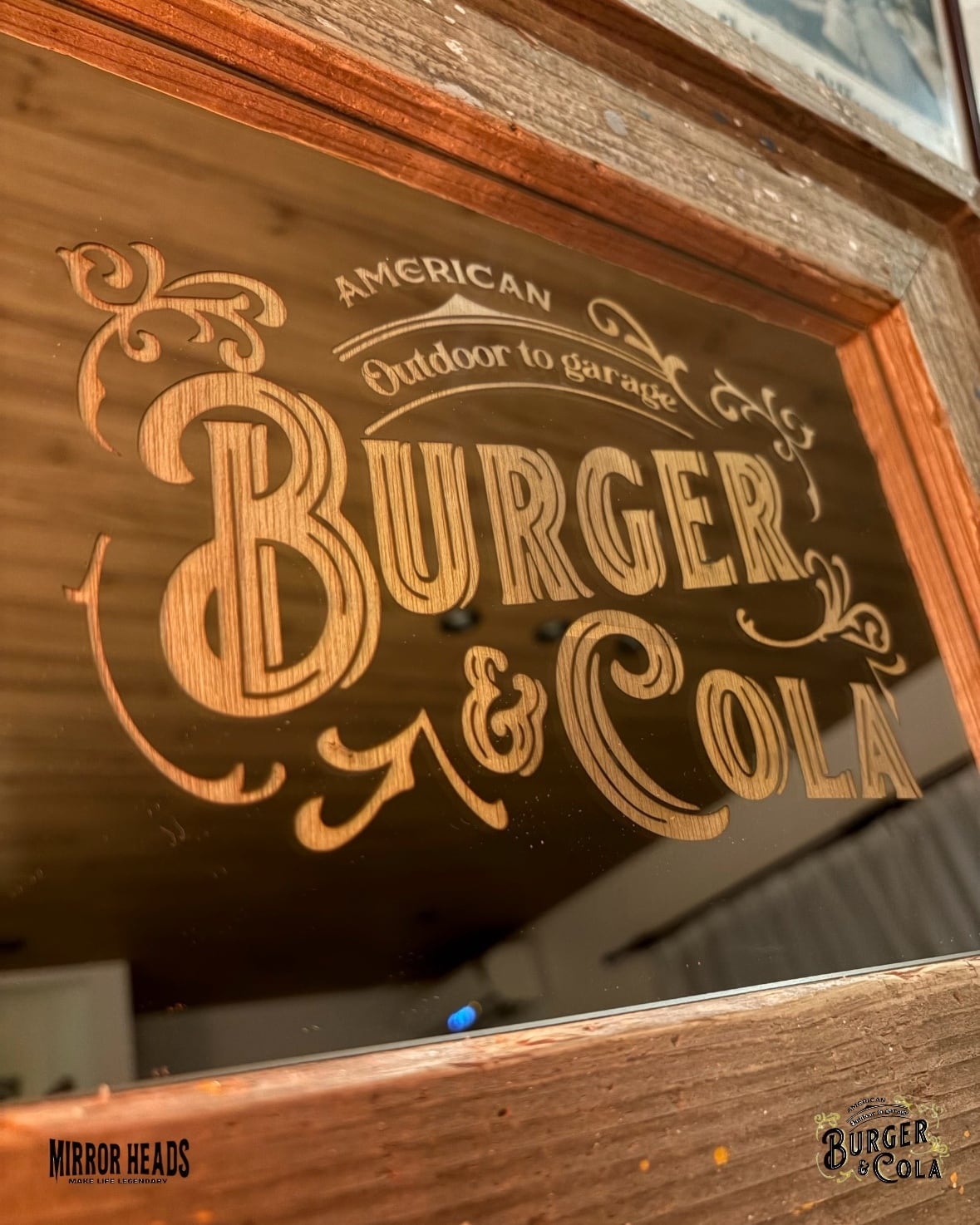 B&C PUB MIRROR Type-A | AMERICAN BURGER & COLA