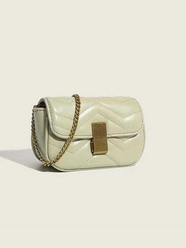 flap compact square shoulder-bag 3color【NINE-S6235】