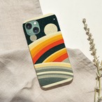 受注生産 iPhoneケース 虹色の惑星リング宇宙柄｜レトロ宇宙 RFSP053B