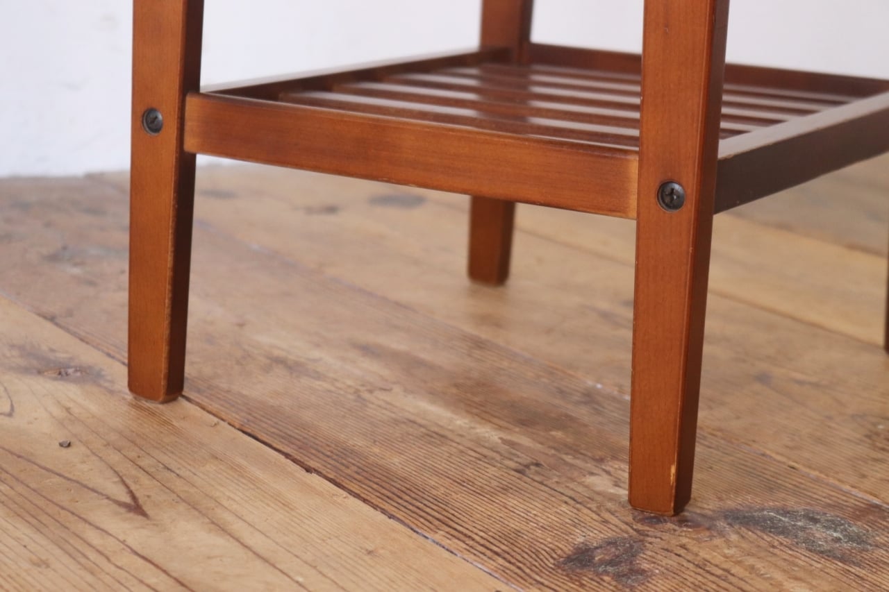 karimoku カリモク レトロ 電話台 花台 飾り台 木製 メラミン天板