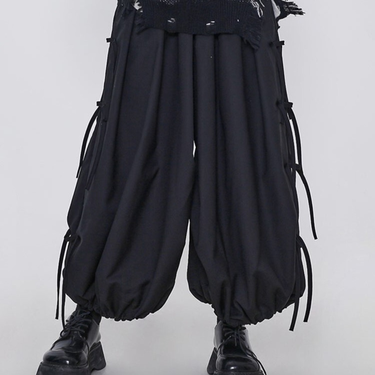 【UNISEX】 Drawstring Wide Leg Pants / ドローストリング ワイドレッグ パンツ