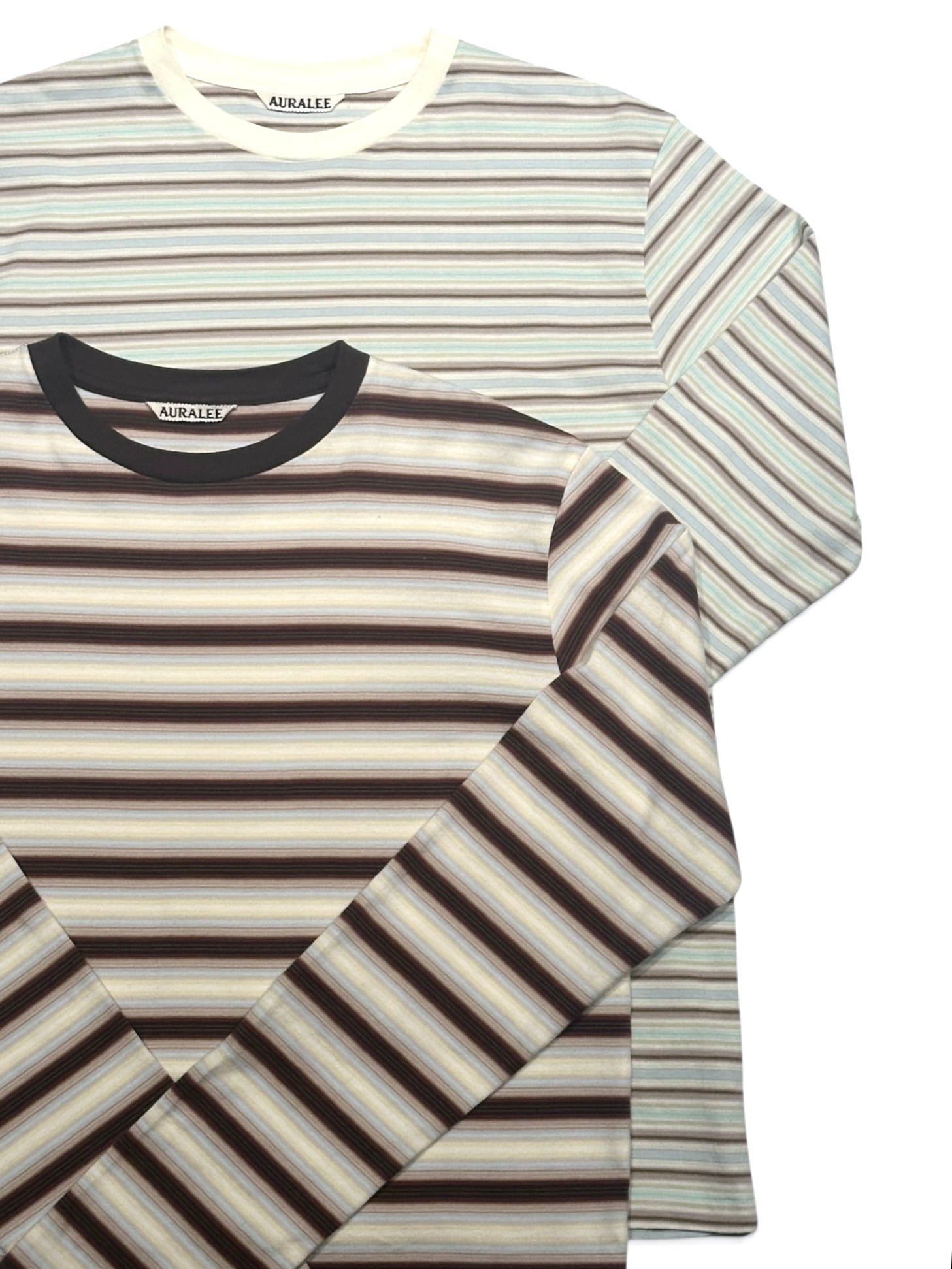AURALEE  [GRADIENT STRIPE JERSEY L/S TEE]