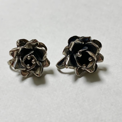 Vintage Sterling Flower Earrings Made In Mexico