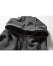 ハーフジップオーバーサイズパーカー　S0365