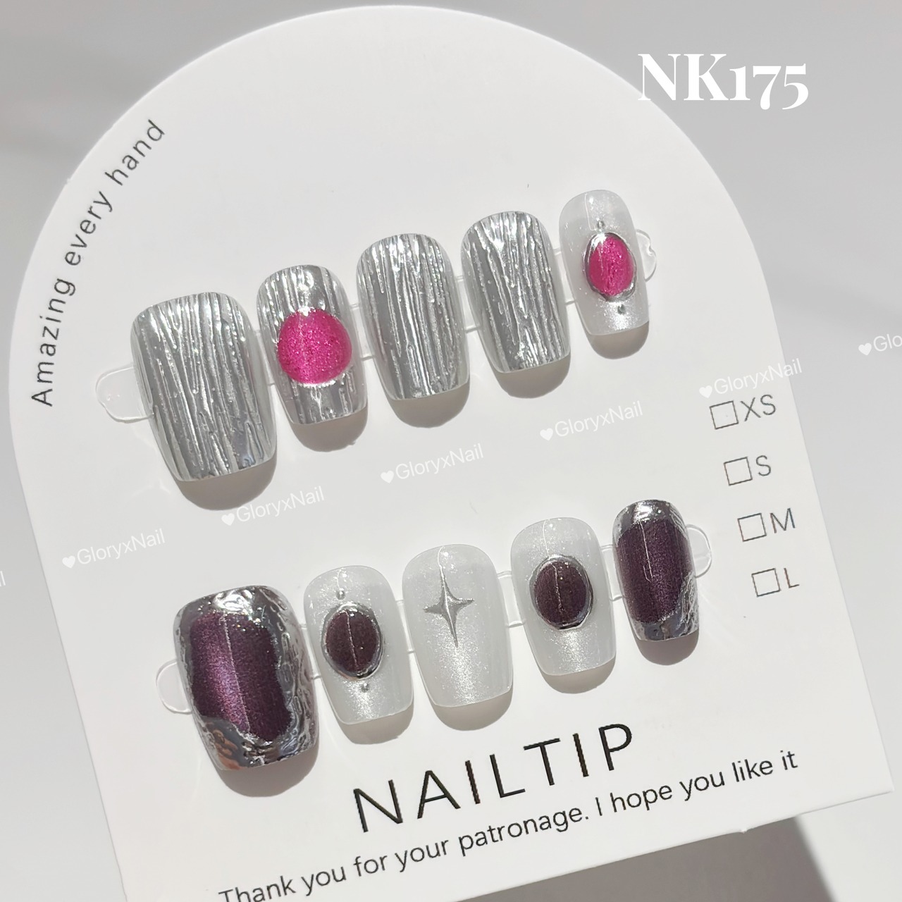 NK175 ネイルチップ サイズXS/S/M