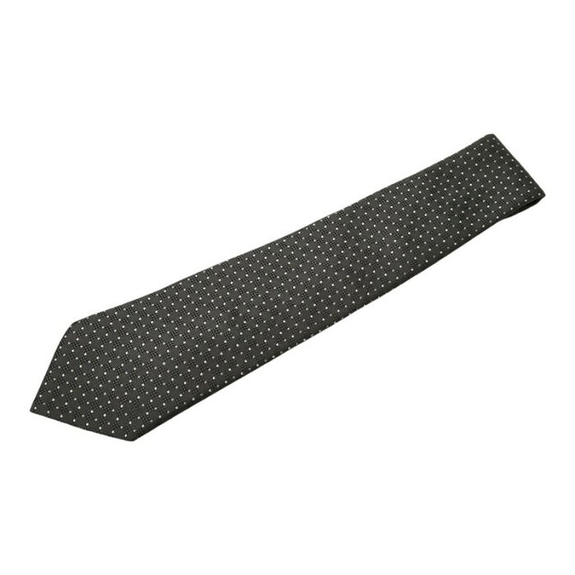 ルイ ヴィトン ダミエ ネクタイ ブラック シルク メンズ LOUIS VUITTON 【中古】