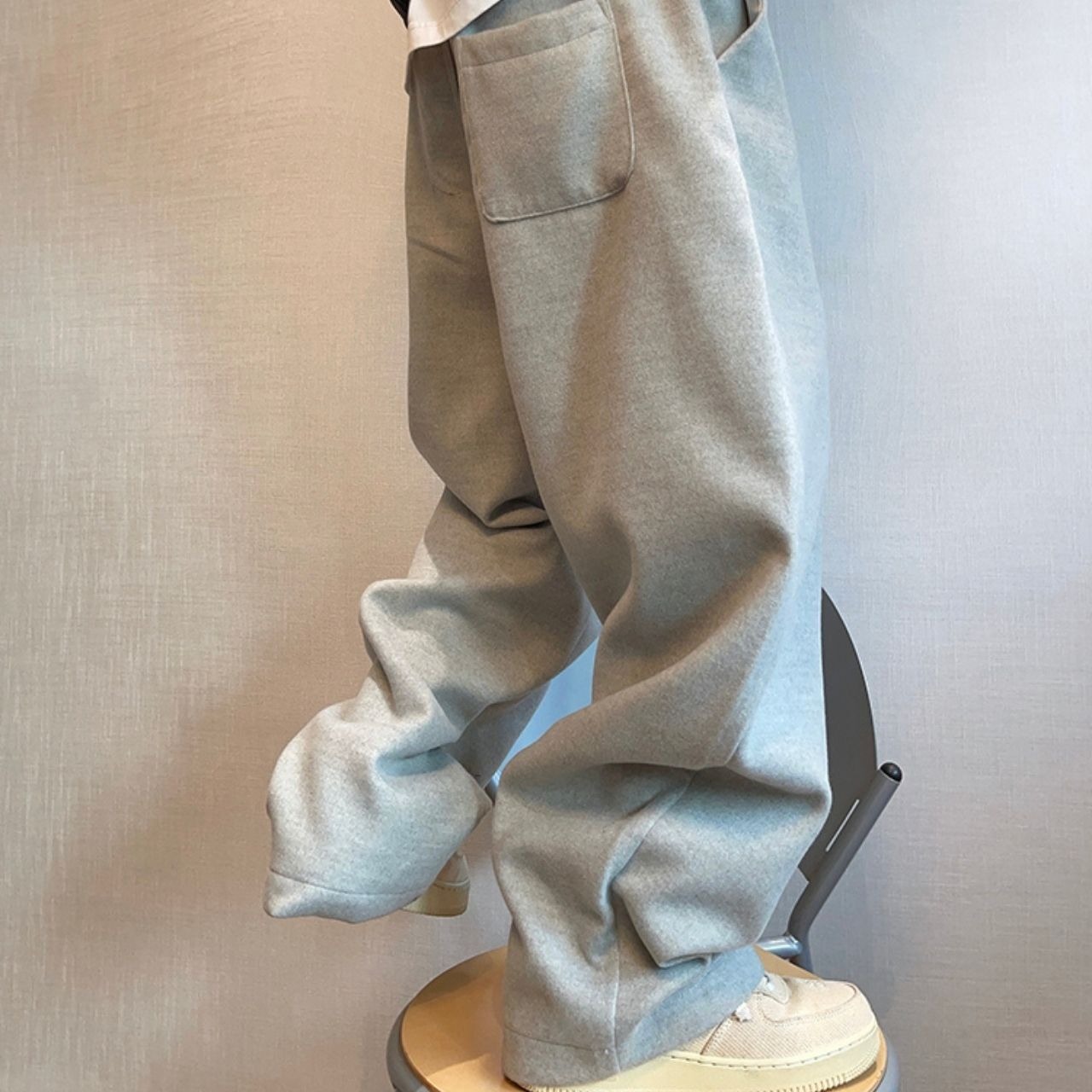 ボリュームウールルーズパンツ　1038