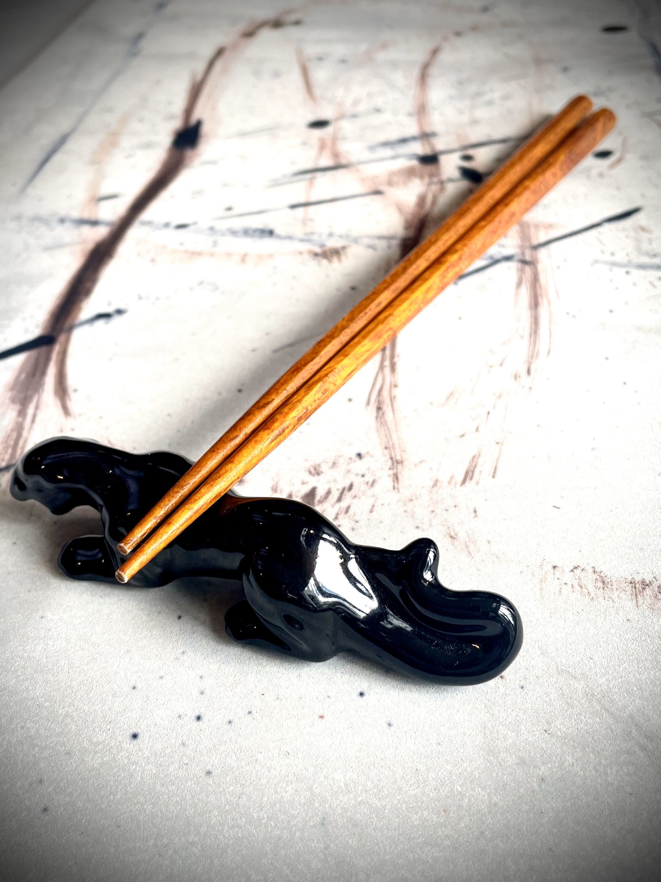 Black Panther Chopstick Rest ブラックパンサー箸置き・オブジェ 2個