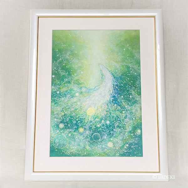 ☆定額制☆森の癒し 龍神様のアクリル絵画原画 | ヒーリングアート販売