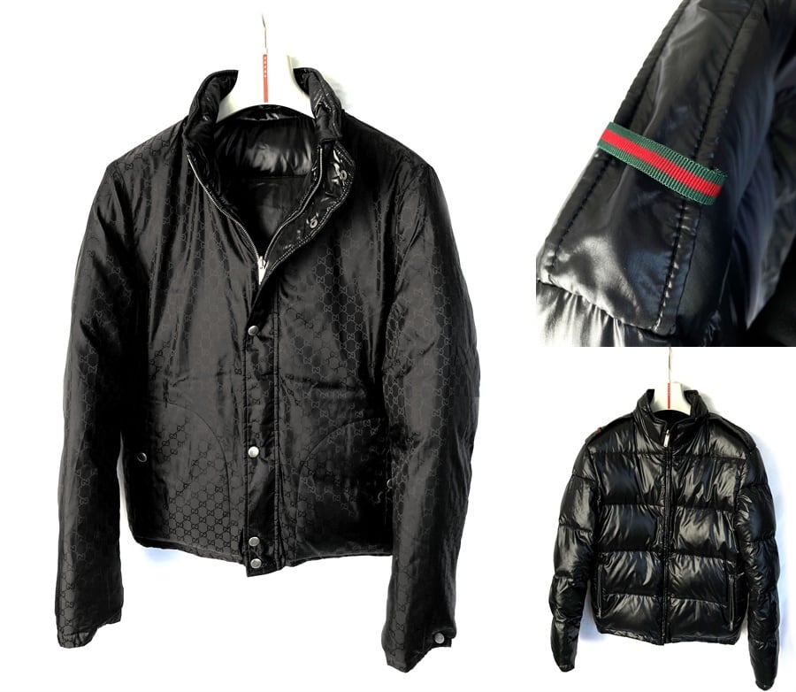 GUCCI グッチ リバーシブル ダウンジャケット GG柄ナイロン
