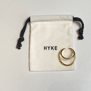 HYKE【ハイク】DOUBLE HOOP EAR CUFF (No.19191 GOLD).