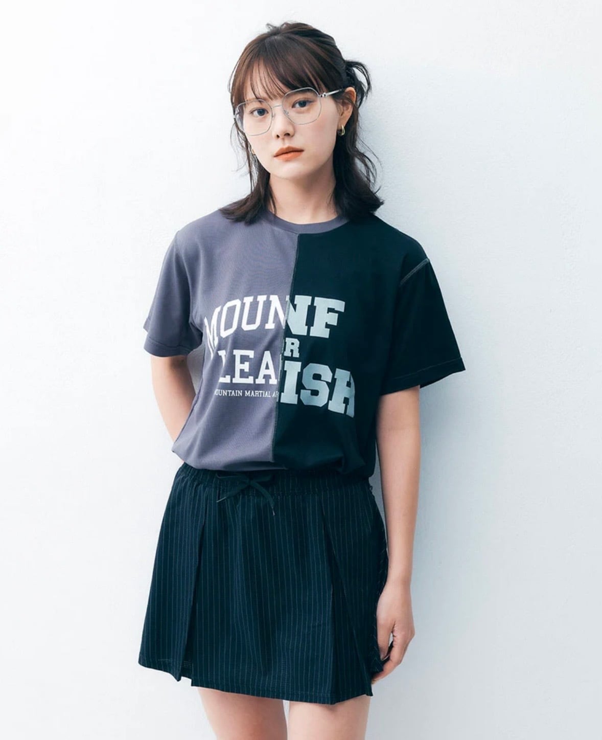 MMA(MOUNTAIN MARTIAL ATRTS) MMA Front Pleats Run Skirt (Black