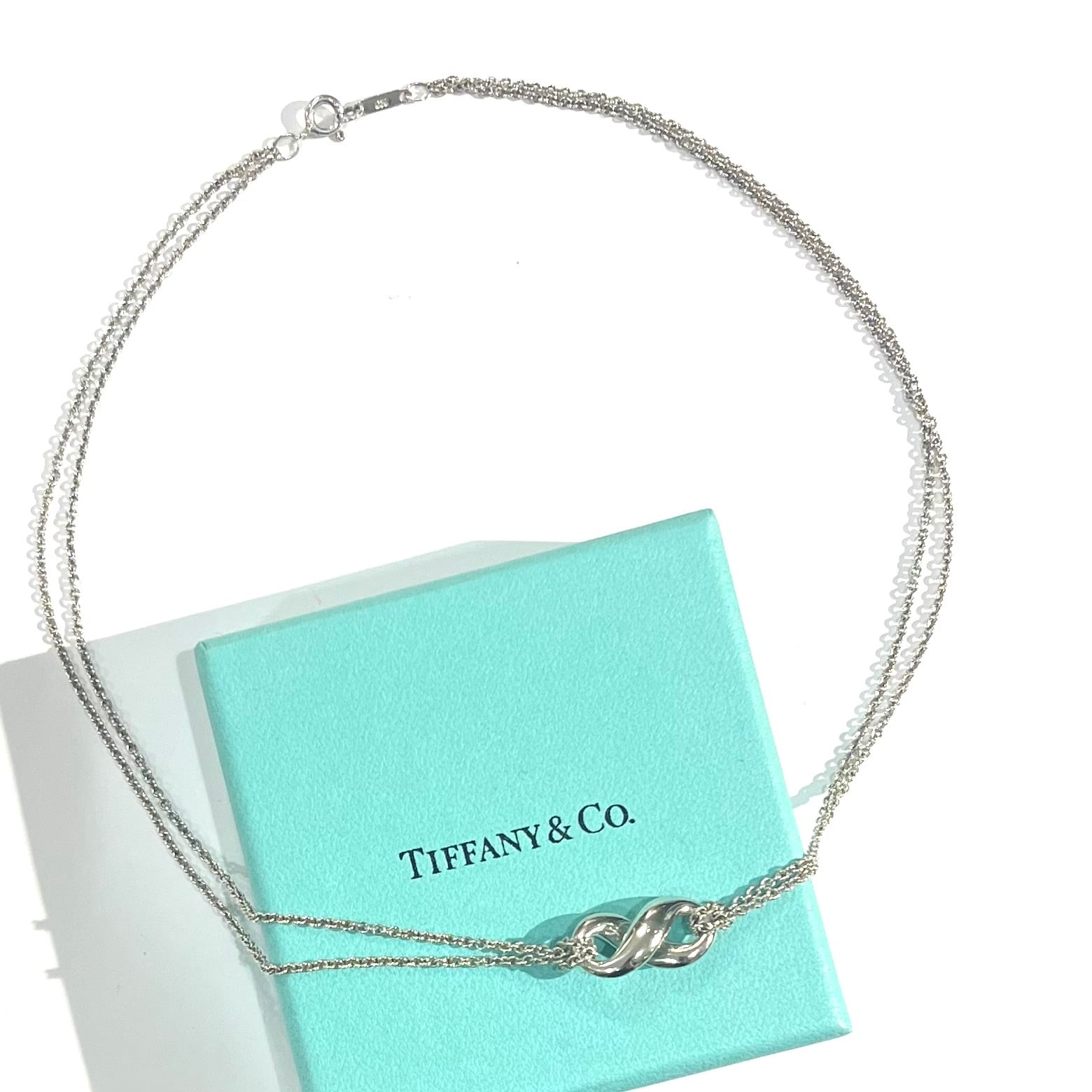 限定価格【TIFFANY&Co.】2957 インフィニティダブルチェーン 立体
