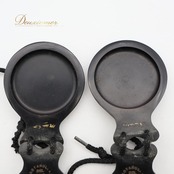 フラメンコ 小物 パリージョ カスタネット ブラック系 CASTANUELAS DEL SUR 楽器 小物 ペア 両手 黒 緑 白 ケース ケース付き 練習 レッスン ステージ イベント 艶 光沢 無地 シンプル おしゃれ グリーン系 ホワイト系