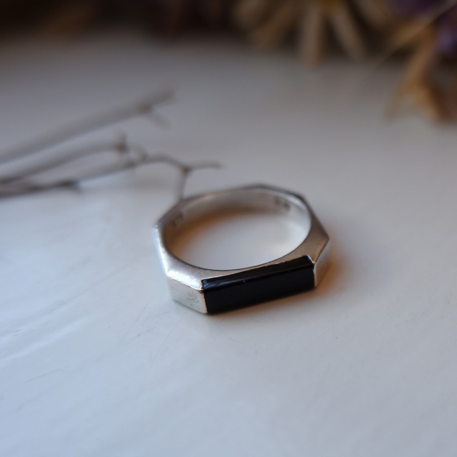 オニキスの八角形のリング (vijg-2)