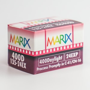 シネマ風フィルム☆新ブランド #マリックスフィルム ISO400 24枚  1本入り カラーネガフィルム Marix Movie Color Film 400D 135mm 35ミリ