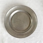 錫プレート　ピューター　エタン丸大プレート　フランス製　オードブル　サンドウィッチ　ディスプレイ用としても　19twh6-1