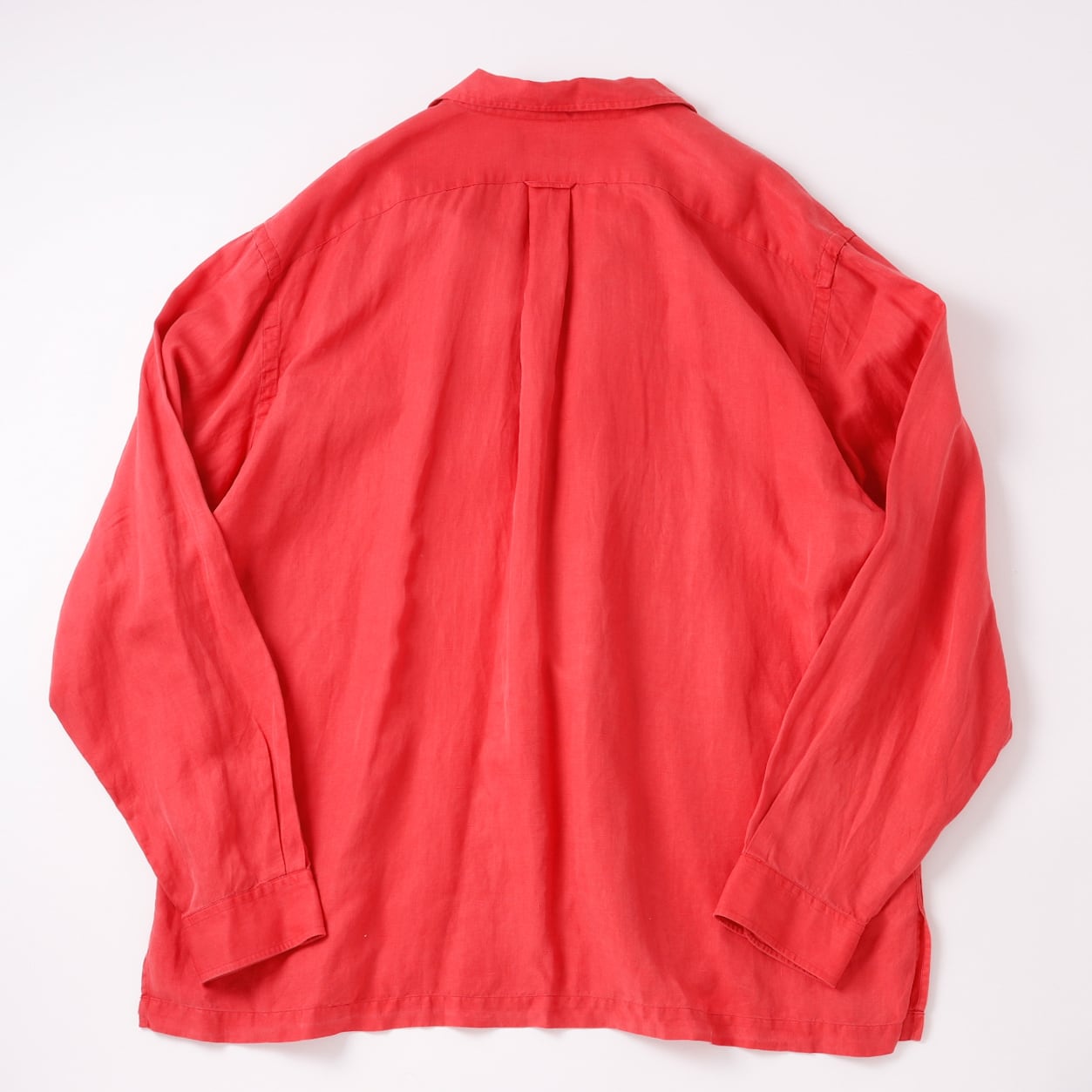 極美品】90s Ralph Lauren special linen silk open collar shirt
