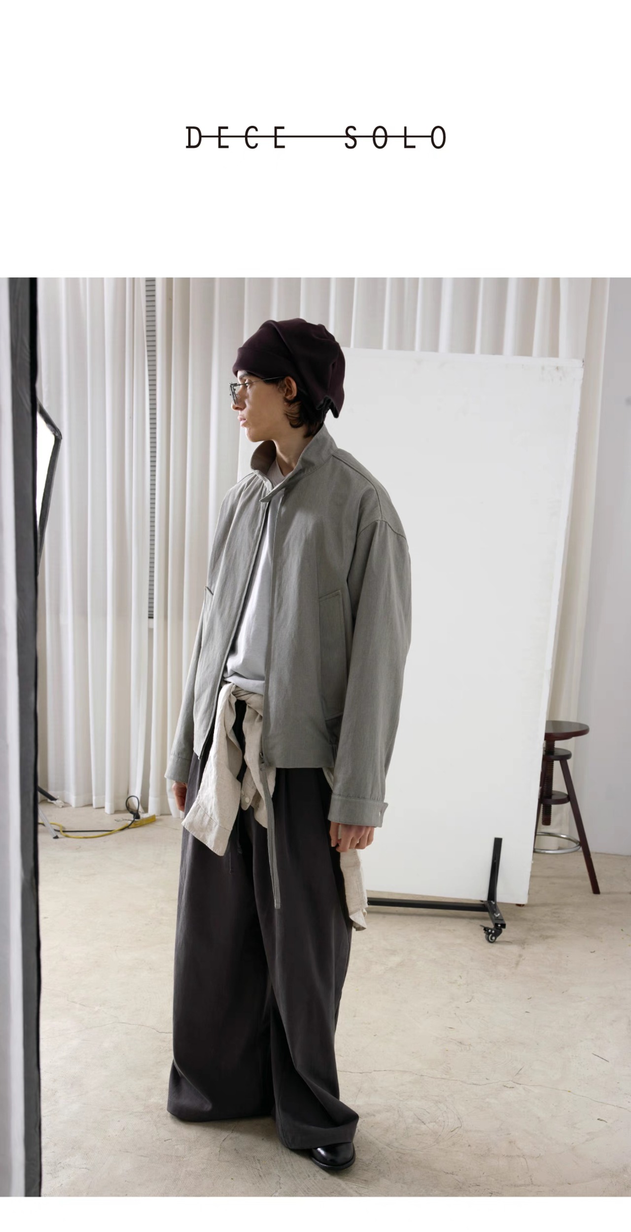 DECESOLO 25SS レトロウォッシュス ルーズウィングトップ