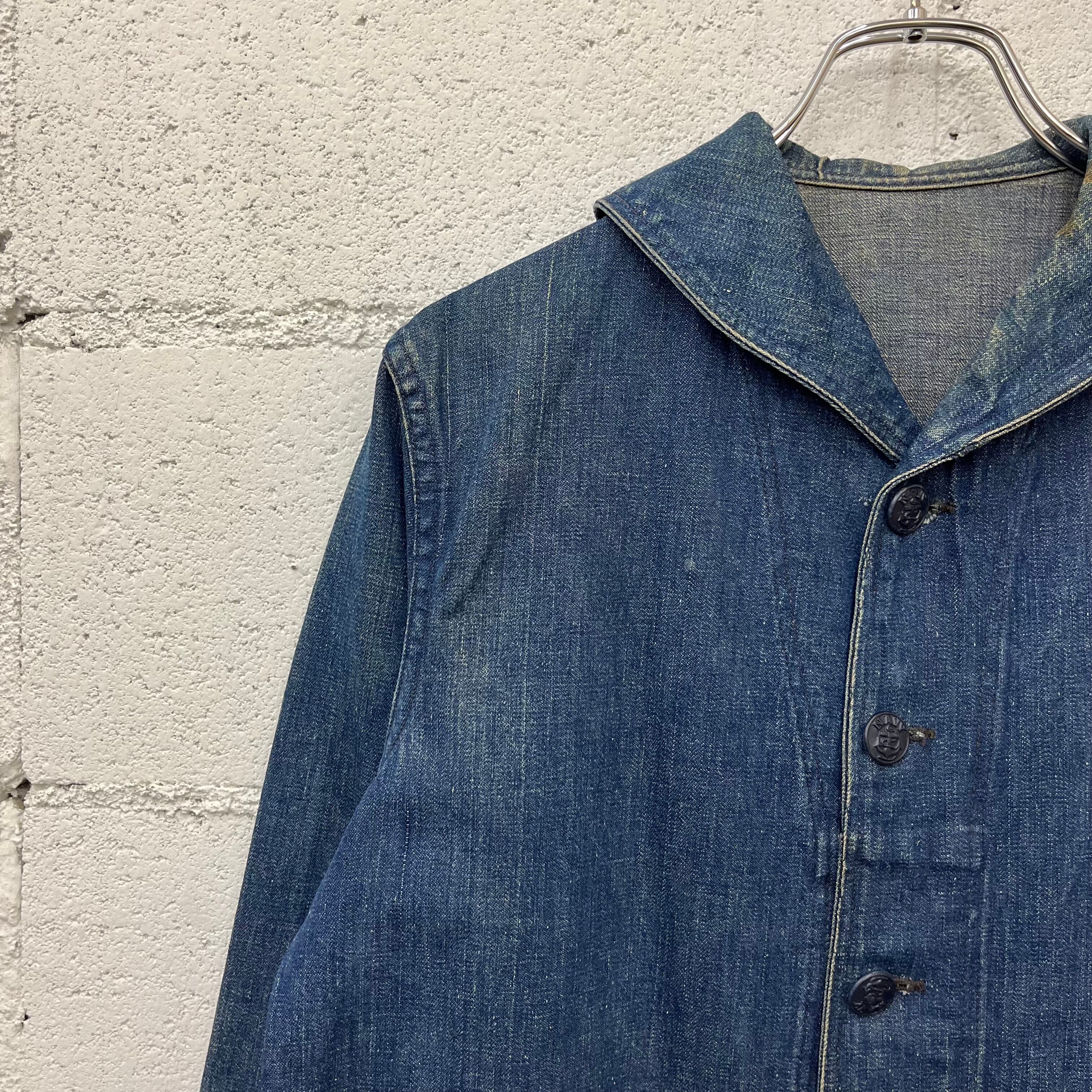 40s US NAVY Shawl Collar Denim Coverall 40年代 US NAVY ショール 