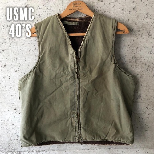 KU627 40s ビンテージ USMC USN アルパカベスト ミリタリー