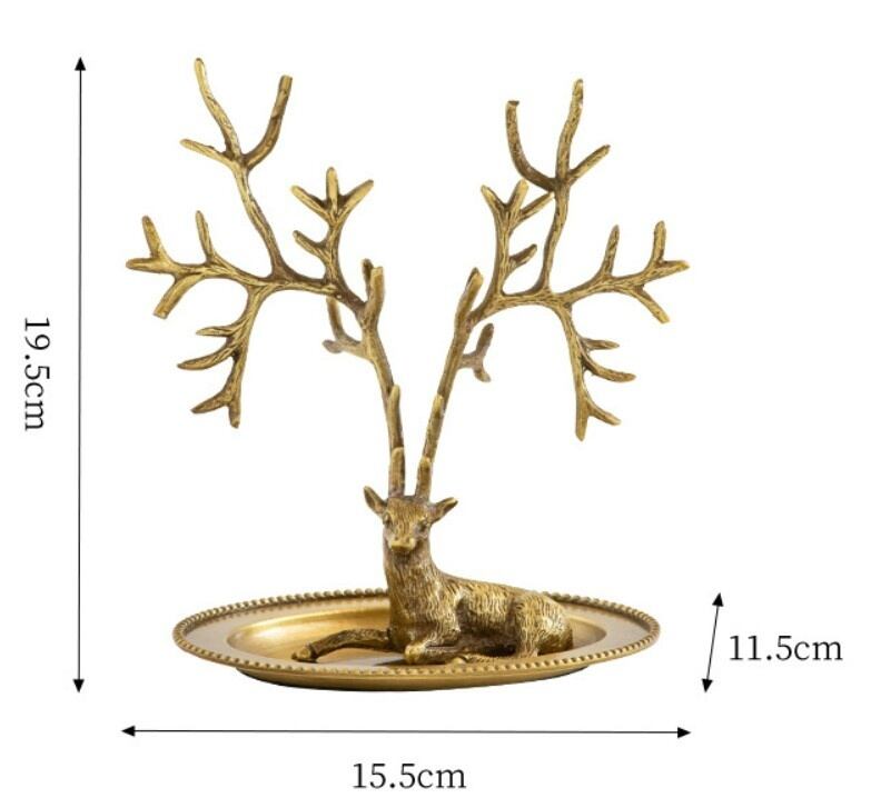 鹿のジュエリーホルダー、ラック 真鍮製 | Russel 海外インテリア