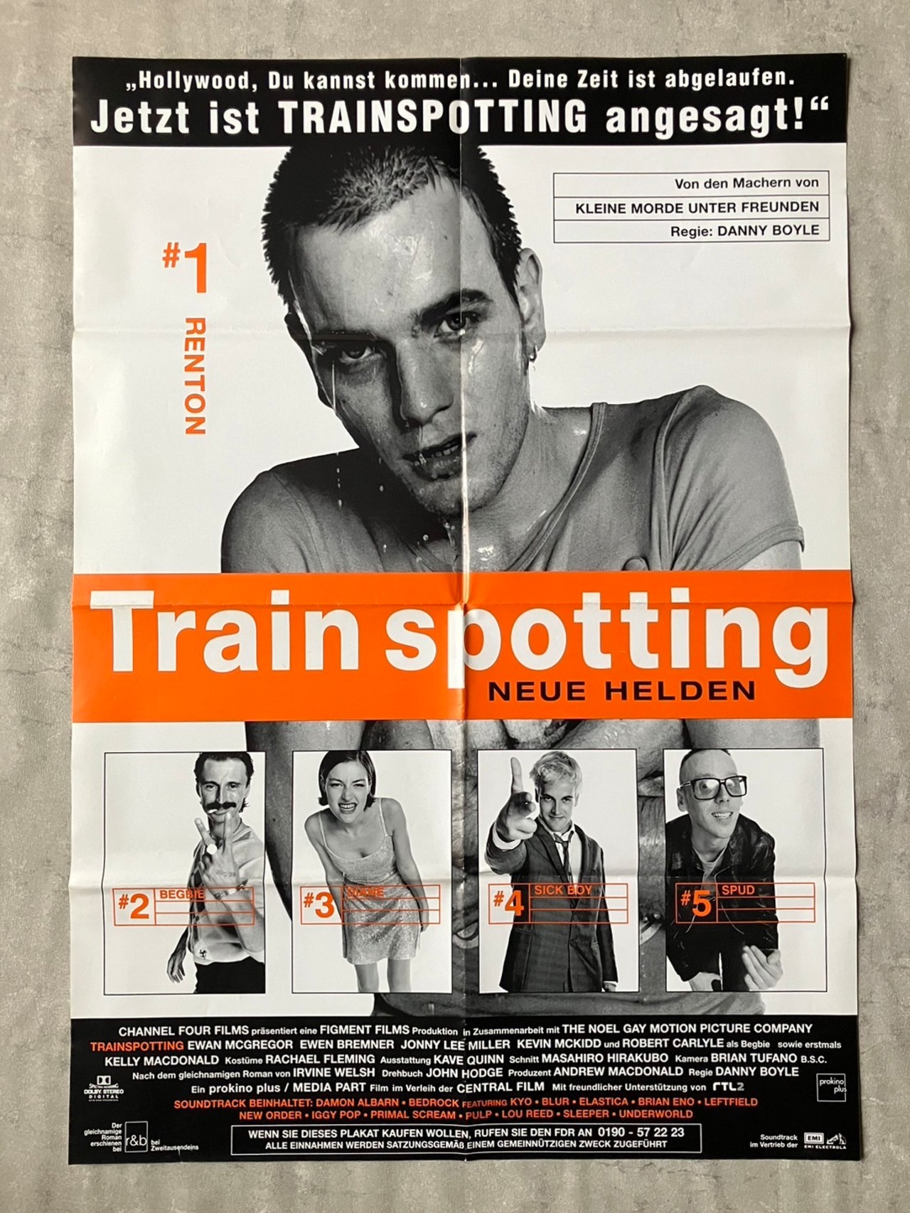 1996「Trainspotting」ドイツ版映画ポスター A1 Size | woodmarquee