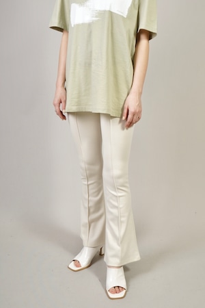 CENTER LINE FLARE  JERSEY PANTS (IVORY) 2102-01-76