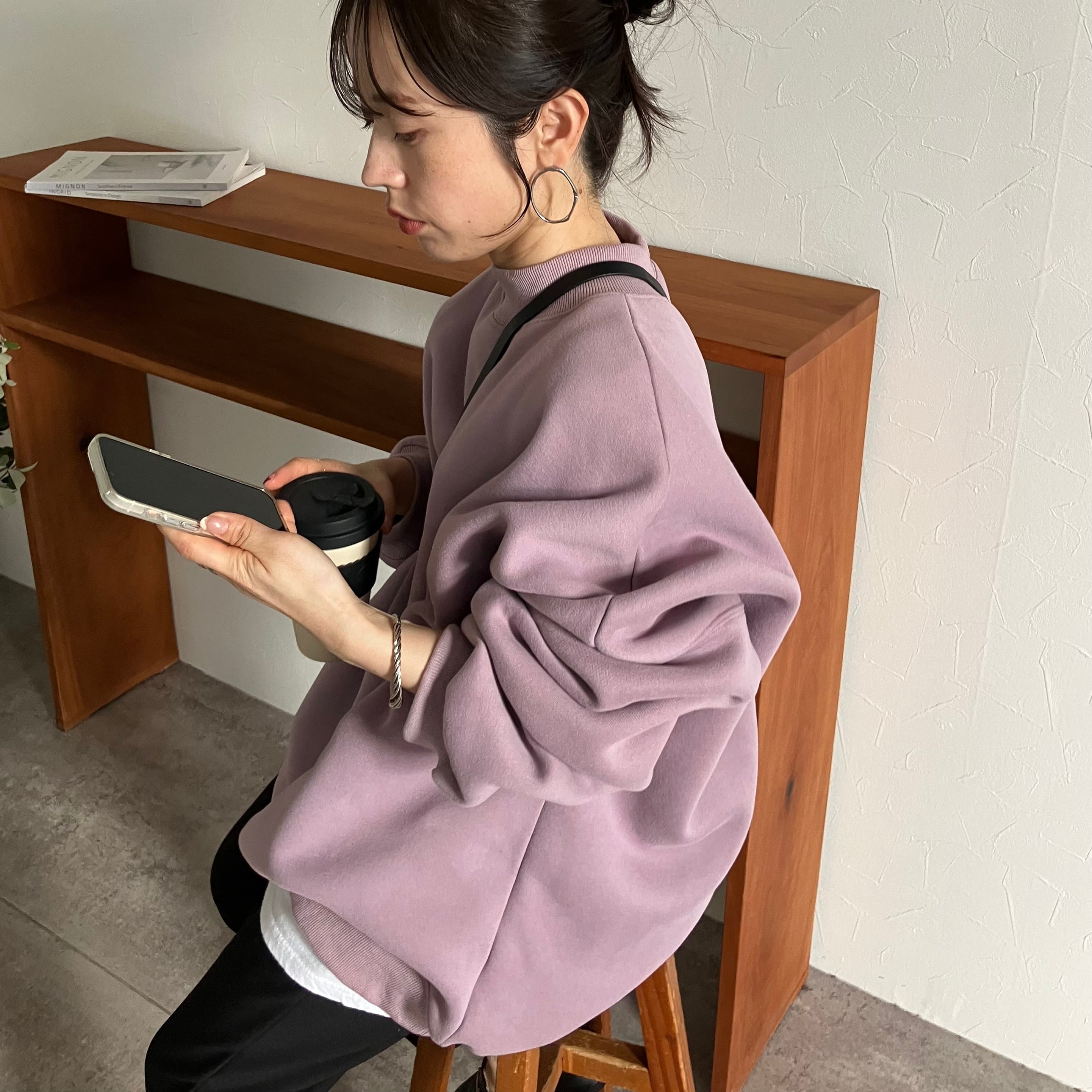 オーバーサイズ裏起毛スウェット【R24202-s】宅配便送料無料/宅配便