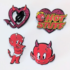 ⚡️SPECIAL PRICE‼️⚡️送料無料！ ★ピンズ PINS★ピンバッジ【 Hot Stuff the Little Devil ( ホットスタッフ ザ リトルデビル )  】4P SET / ピンズ4個セット〚アメリカン雑貨 アメトイ〛