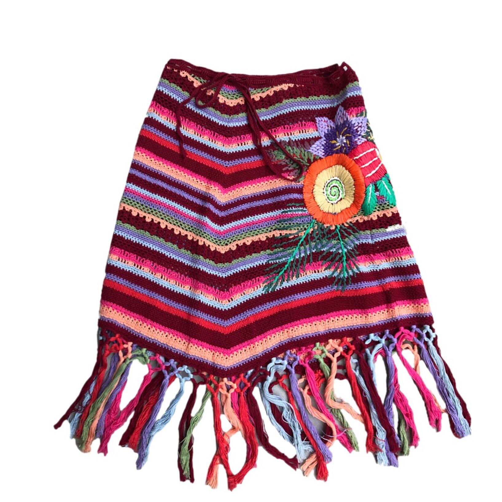 スカート KEITA MARUYAMA skirt KEITA MARUYAMA” fringe crochet skirt | one peace vintage