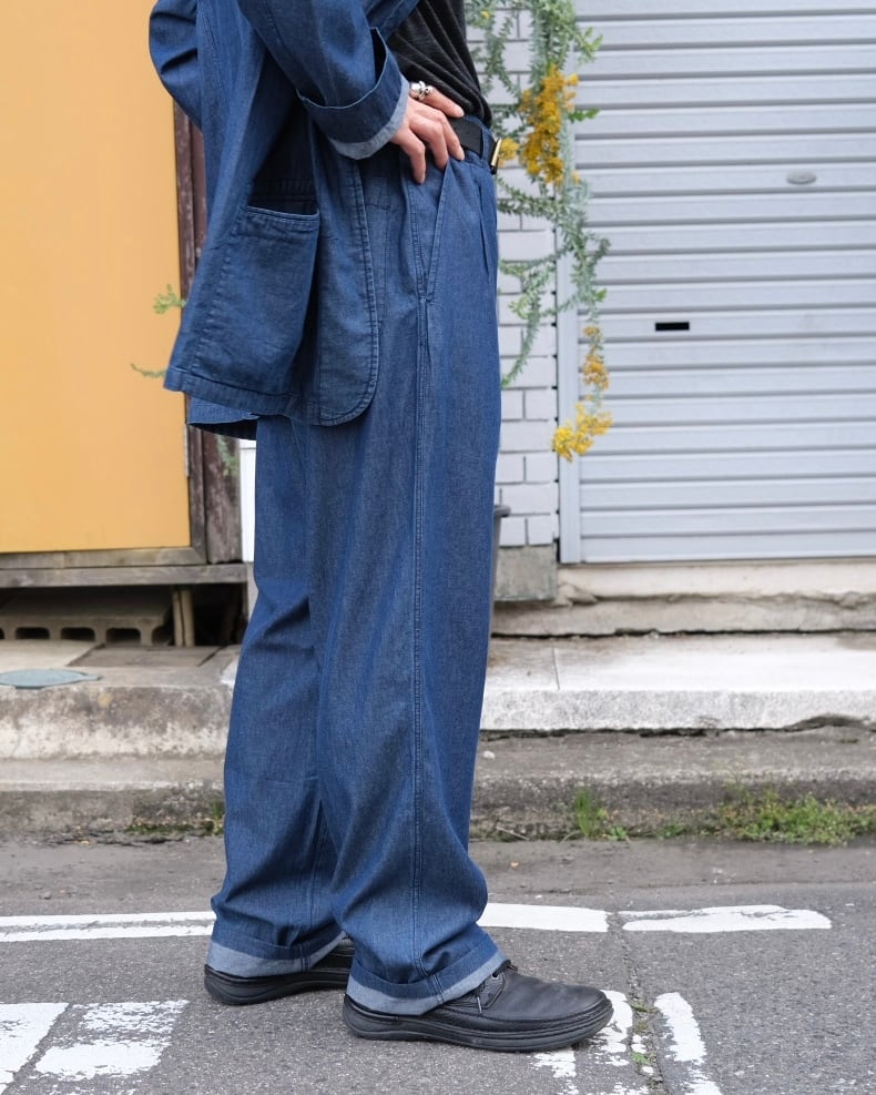 SEEALL” ESSENTIAL EASY PANTS WITH COTTON LINING Denim Rigid