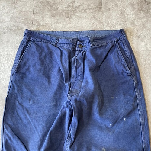 50-60s Vetra フレンチワーク コットン ブルー パンツ W32 詳細写真3
