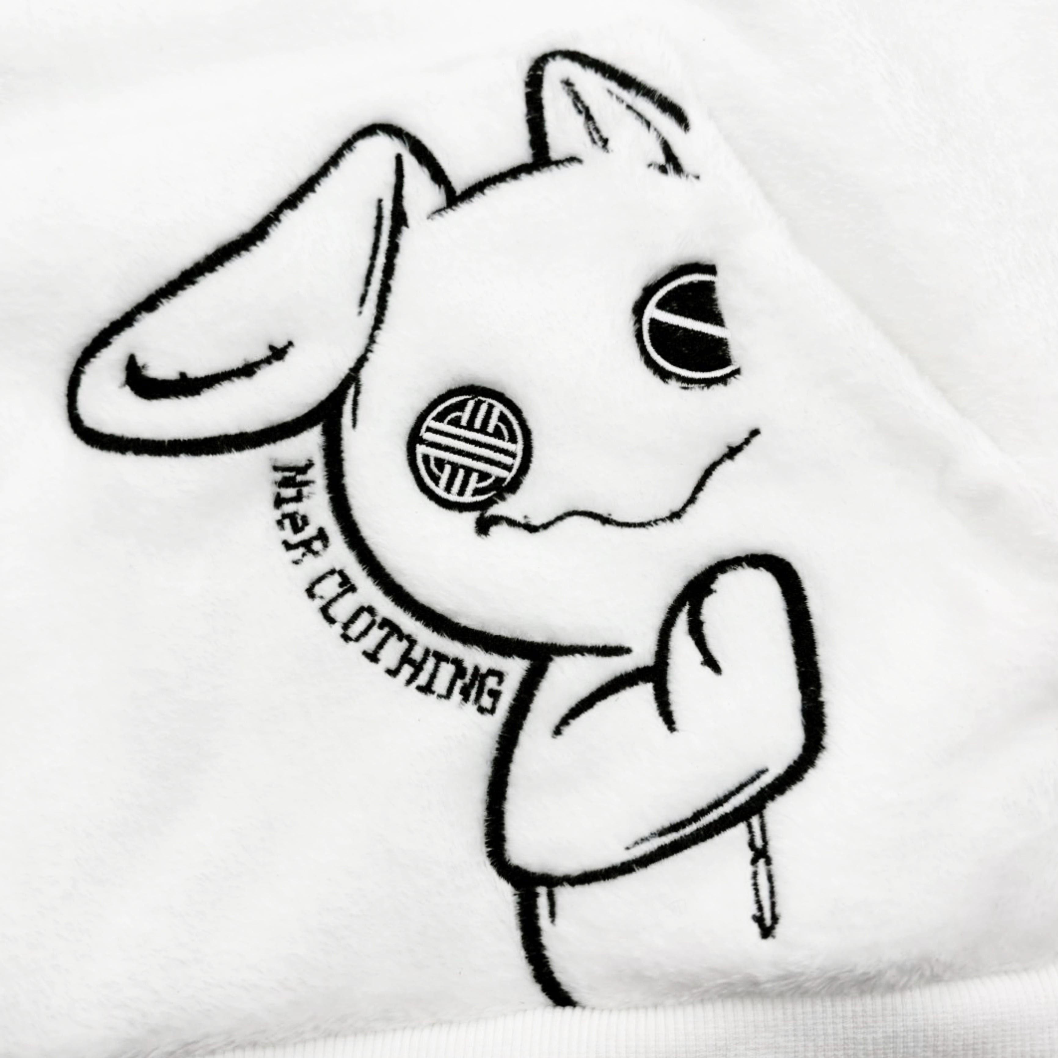 高品質×全刺繍さらふわWHITEプルオーバーパーカー【ひょっこりNIER