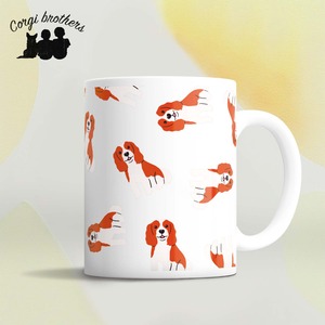 【 キャバリア パターン柄 】 マグカップ お家用 犬 ペット うちの子 犬グッズ ギフト プレゼント 母の日