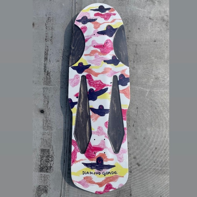 Krooked x SKATESHOPDAY /  NEW BEAMER SHAPE / DIAMOND QUADE /10.75x33.8inch (27.3x86cm)