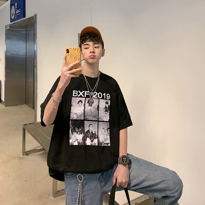 全2色 Tシャツ カットソー プリント カジュアル シンプル